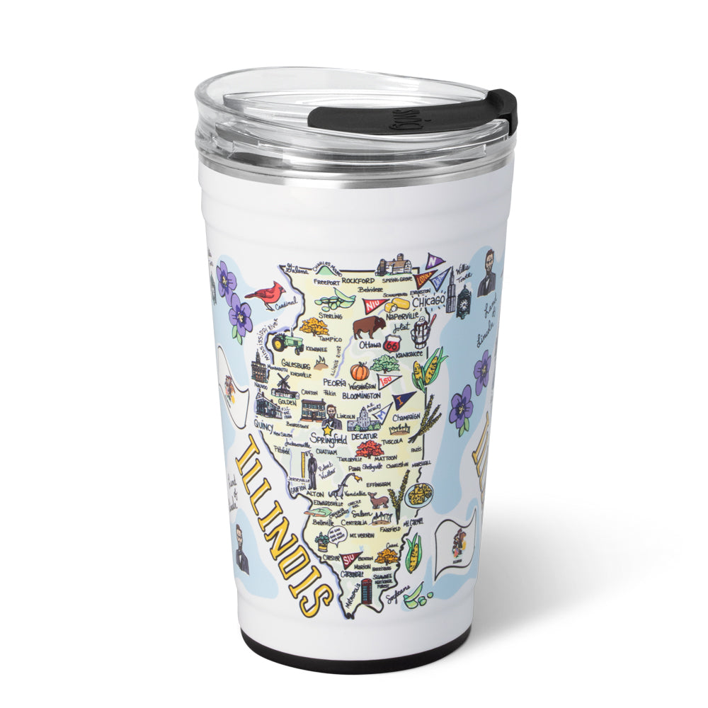 Illinois Party Cup 24oz