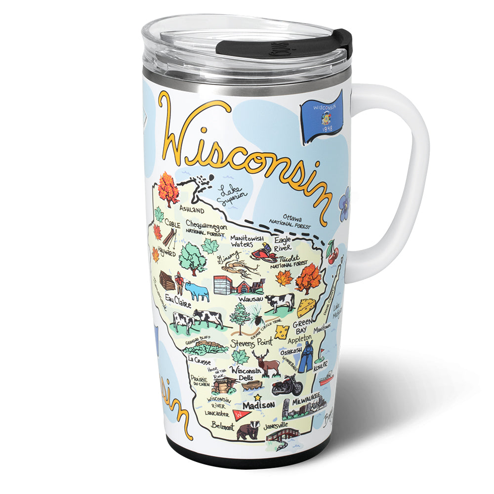 Wisconsin Travel Mug 22oz