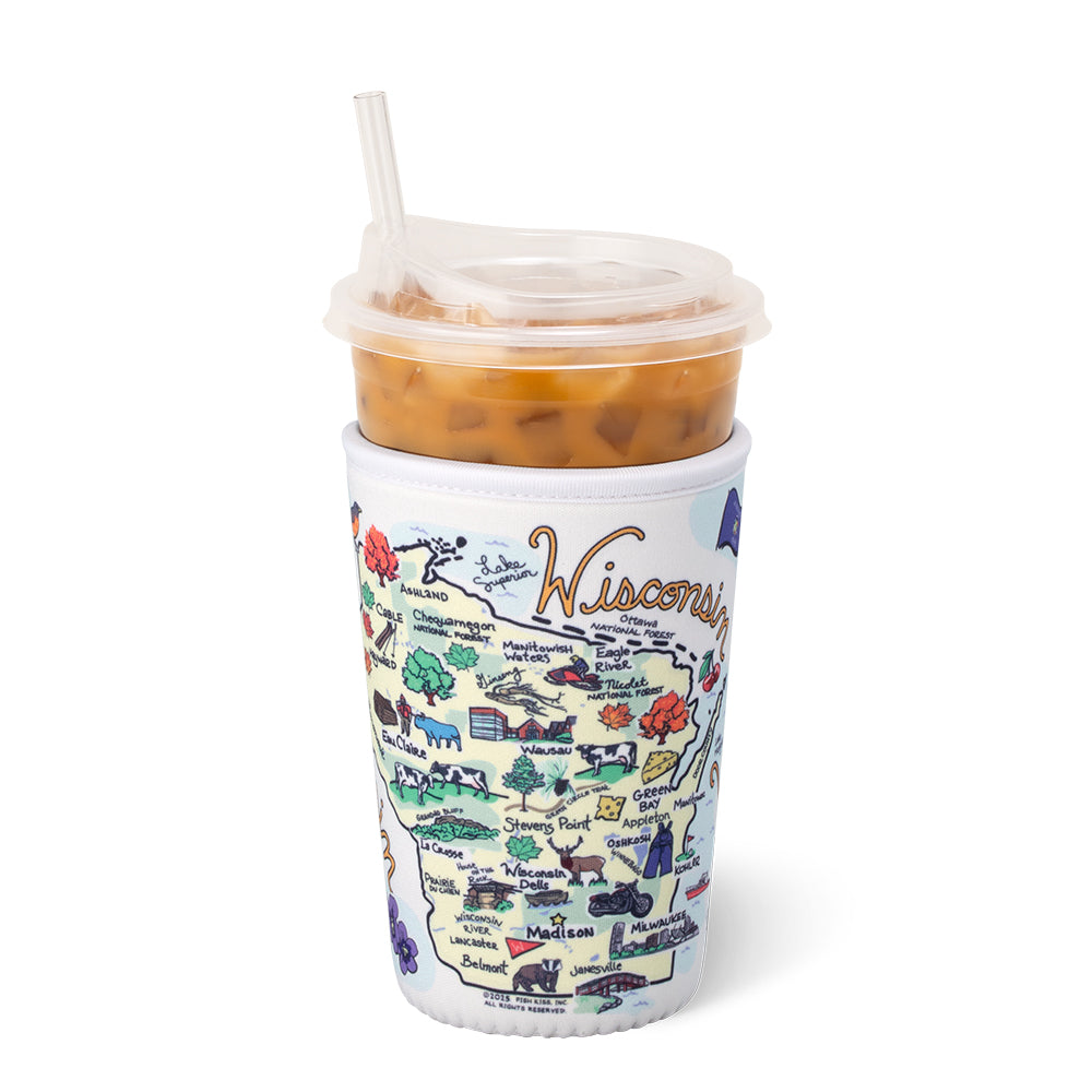 Wisconsin Medium Iced Cup Coolie