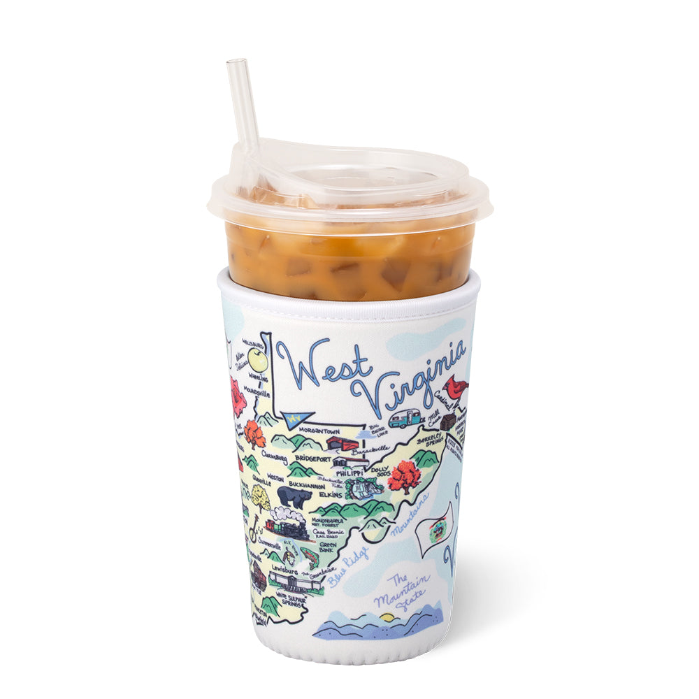 West Virginia Medium Iced Cup Coolie